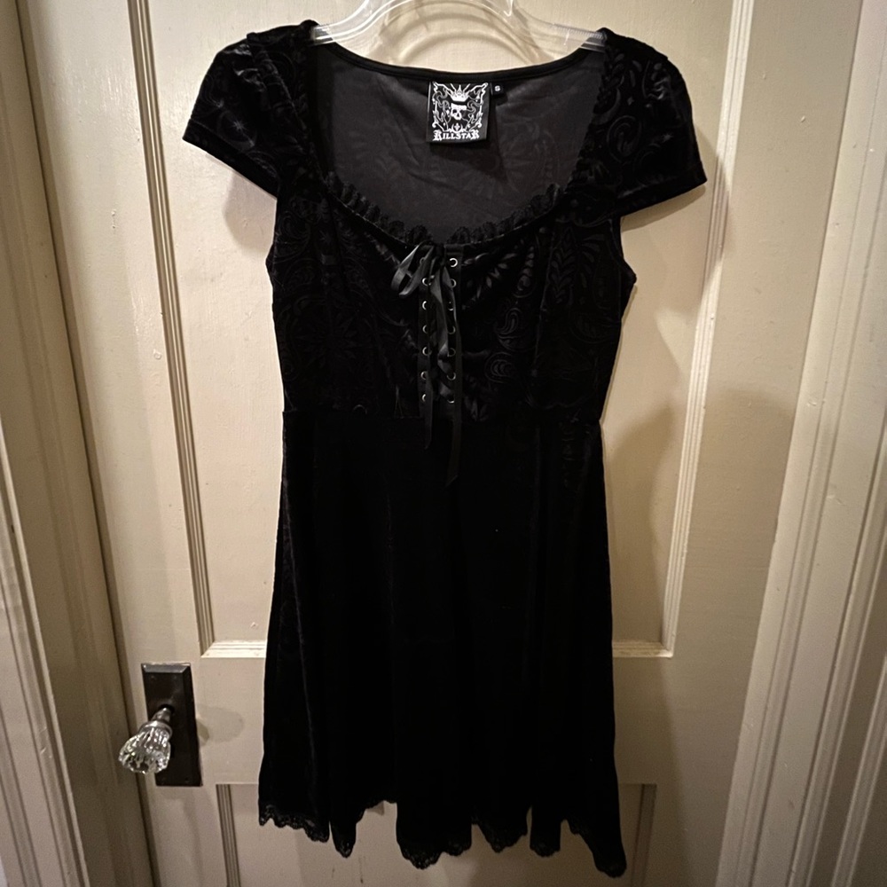 Killstar Belladonna Babe Velvet Babydoll Dress